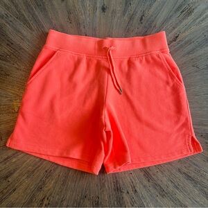 Talbots Neon Orange Jersey Shorts XS | 6” Inseam‎ Pull-On Drawstring